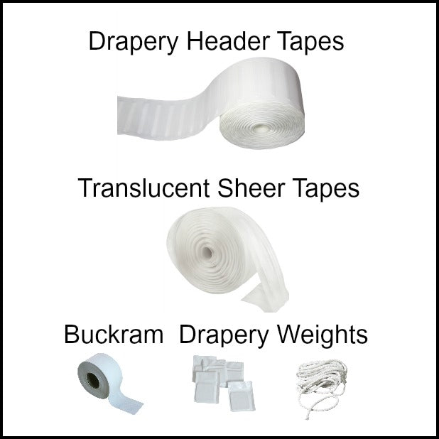 5 Inch Wide Clear/Translucent Sew-in Buckram/Heading Tape — Fabrics and  Drapes