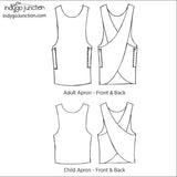 IJ1132 Crossback Reversible Aprons by Indygo Junction