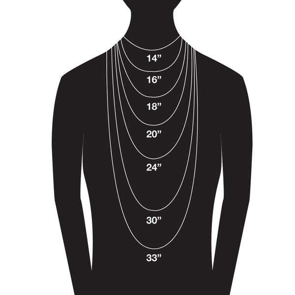 Размеры цепочки на шею женские