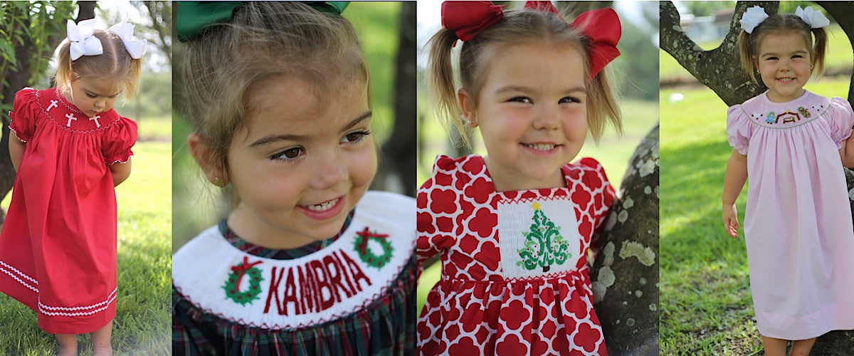 smocked and applique children's clothing