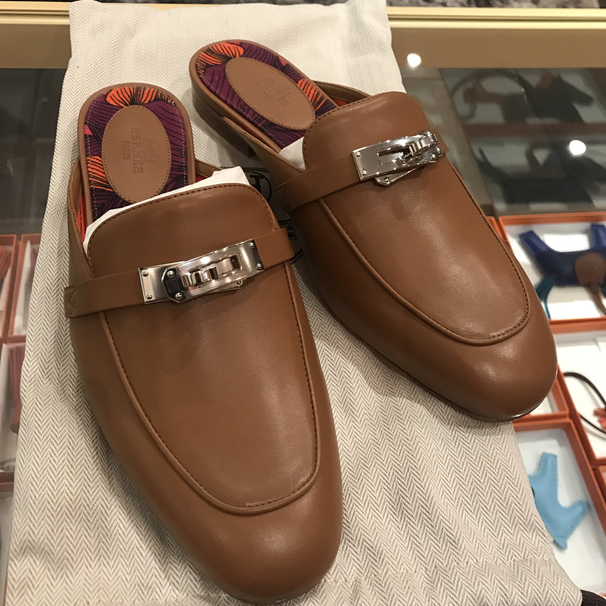 hermes slip on shoes