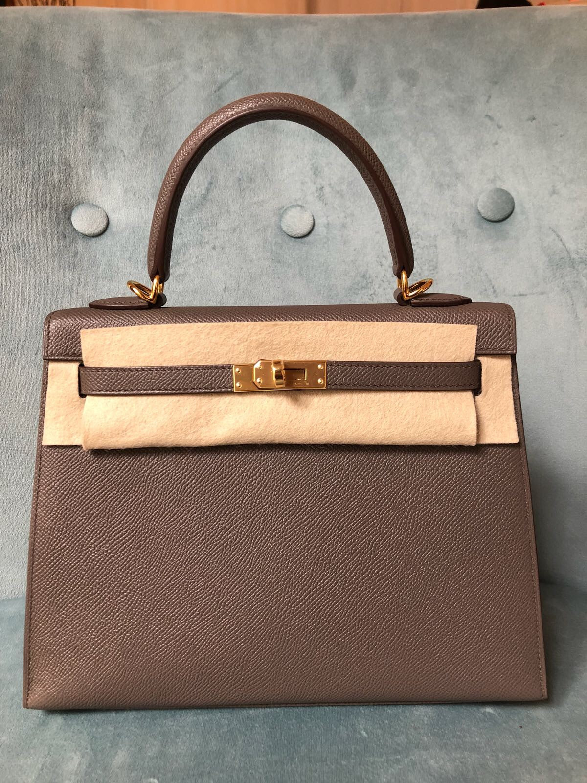 HERMES KELLY SELLIER 25 ETAIN EPSOM - BJ Luxury