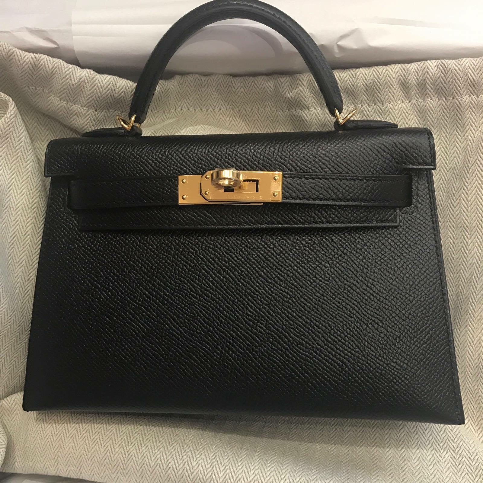 hermes mini kelly black