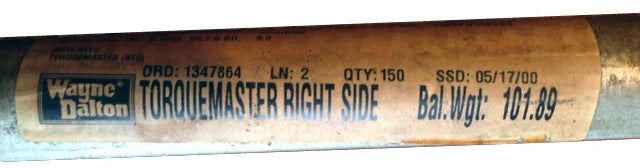 Torquemaster spring tube label