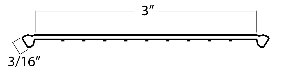 wayne dalton bulb shaped 3/16 weather strip bottom seal