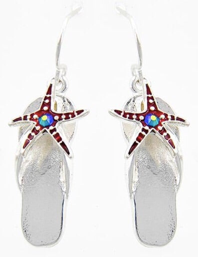 Flip Flop Starfish Earrings
