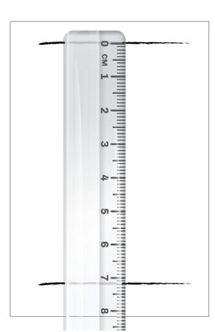 Measure with a ruler the lines you drew