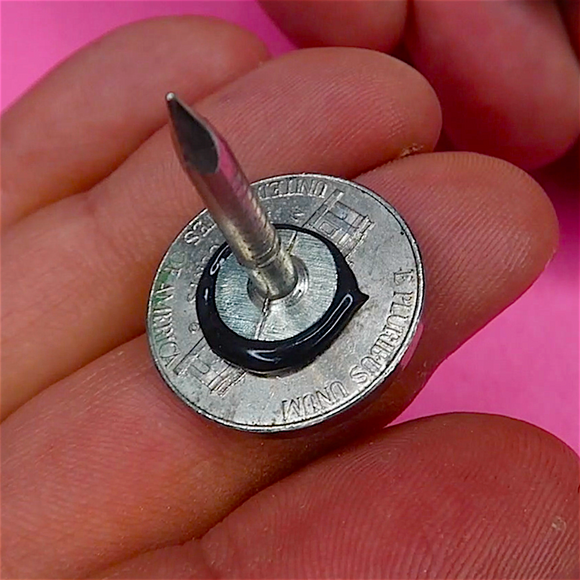 a nickel and a nail