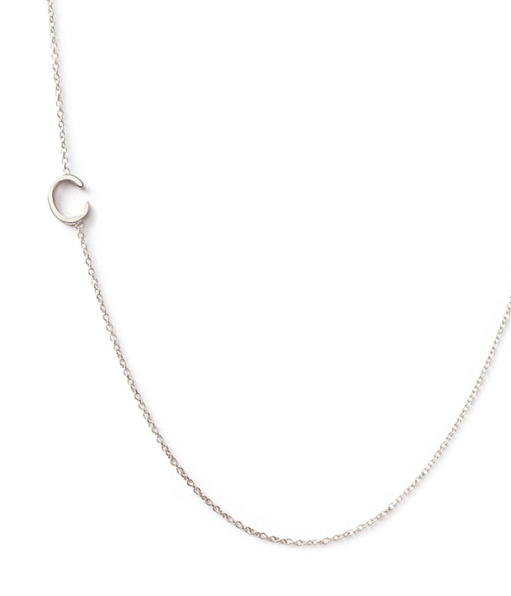 Maya Brenner Initial 14k White Gold Necklace – Calexico