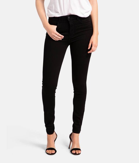 Black Coated Denim Skinny Jean