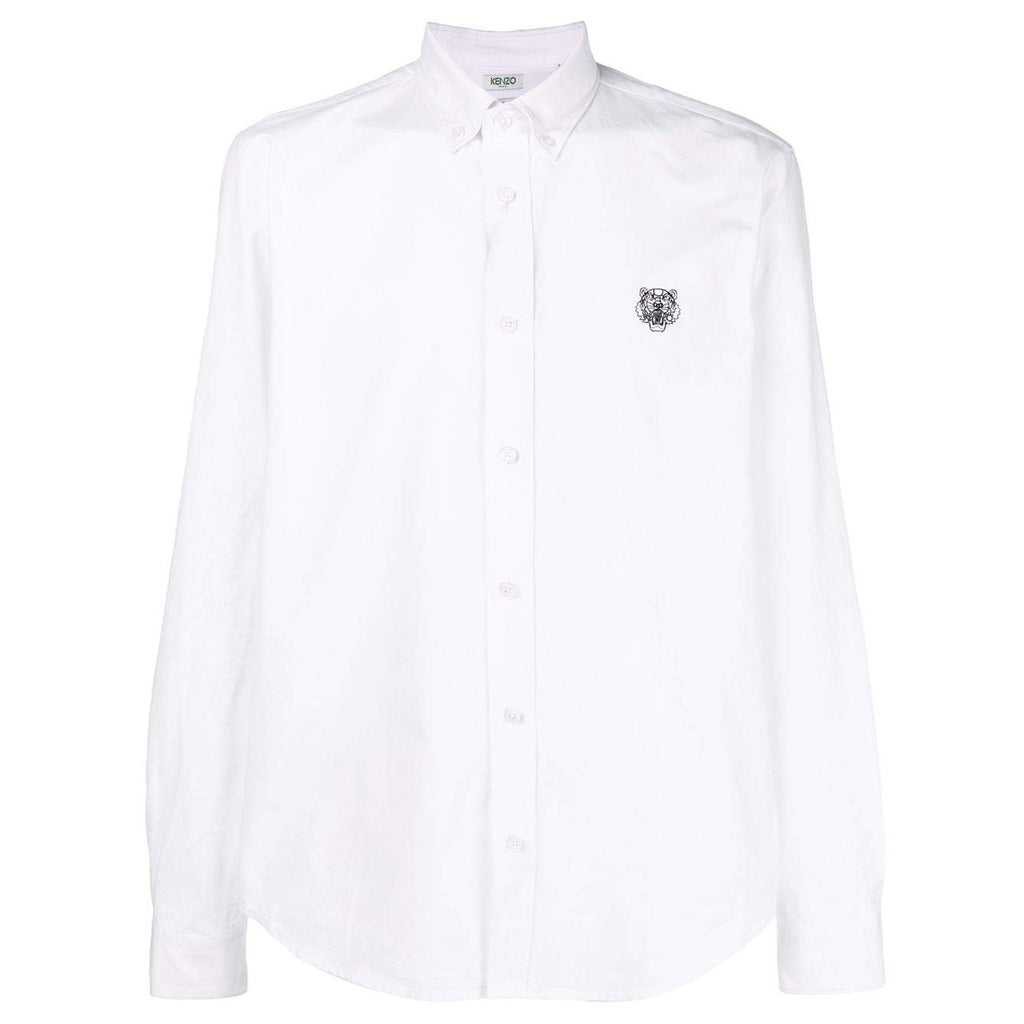 KENZO Tiger Button-Down Shirt, White – OZNICO