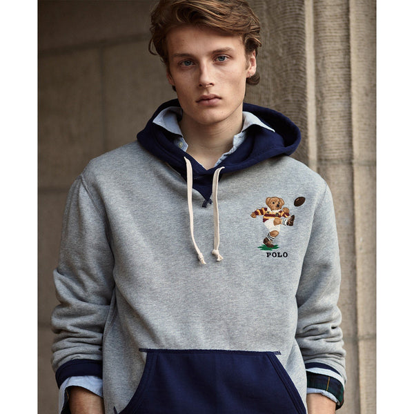 rugby bear fleece hoodie