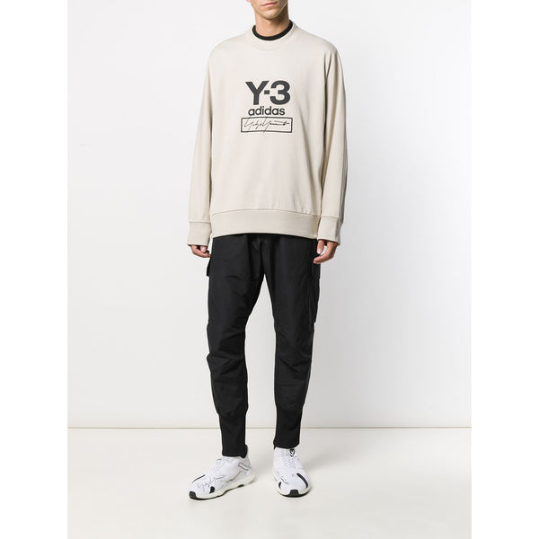 y3 stacked logo tee