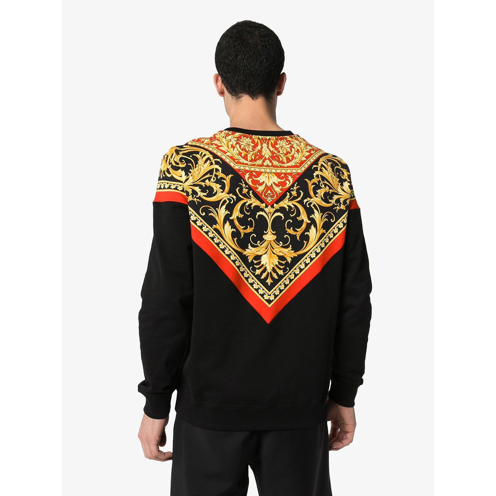 VERSACE Baroque Print Sweatshirt, Black/ Multi – OZNICO