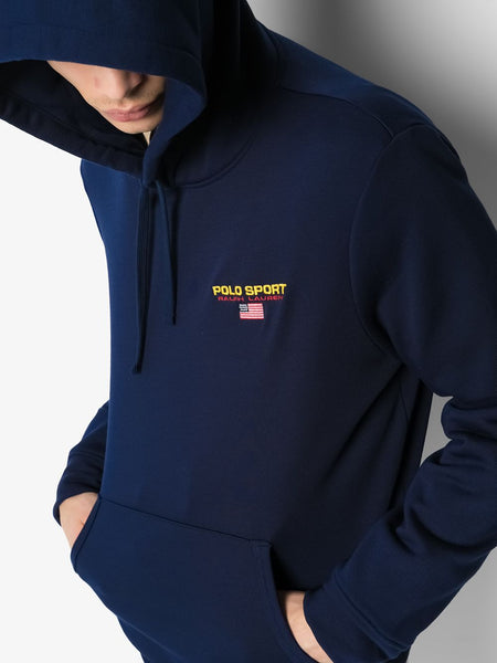 navy blue polo hoodie