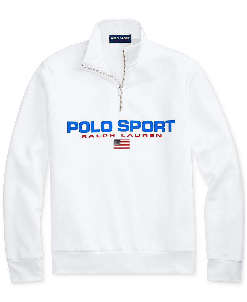POLO RALPH LAUREN Polo Sport Fleece Quarter-Zip, White – OZNICO