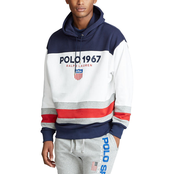 POLO RALPH LAUREN Color-Blocked Fleece Hoodie, Multi – OZNICO