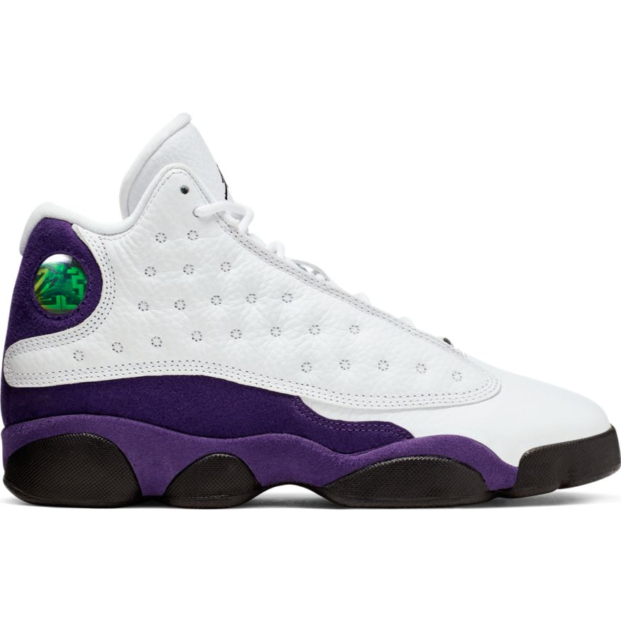 white and purple jordan 13s