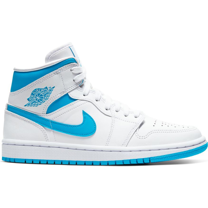 Air Jordan 1 Mid White Dk Powder Blue White Oznico