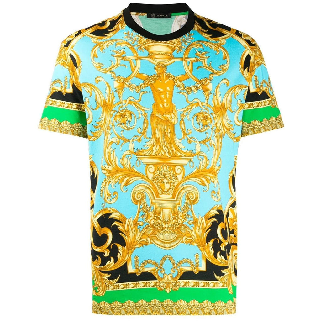 blue versace shirt