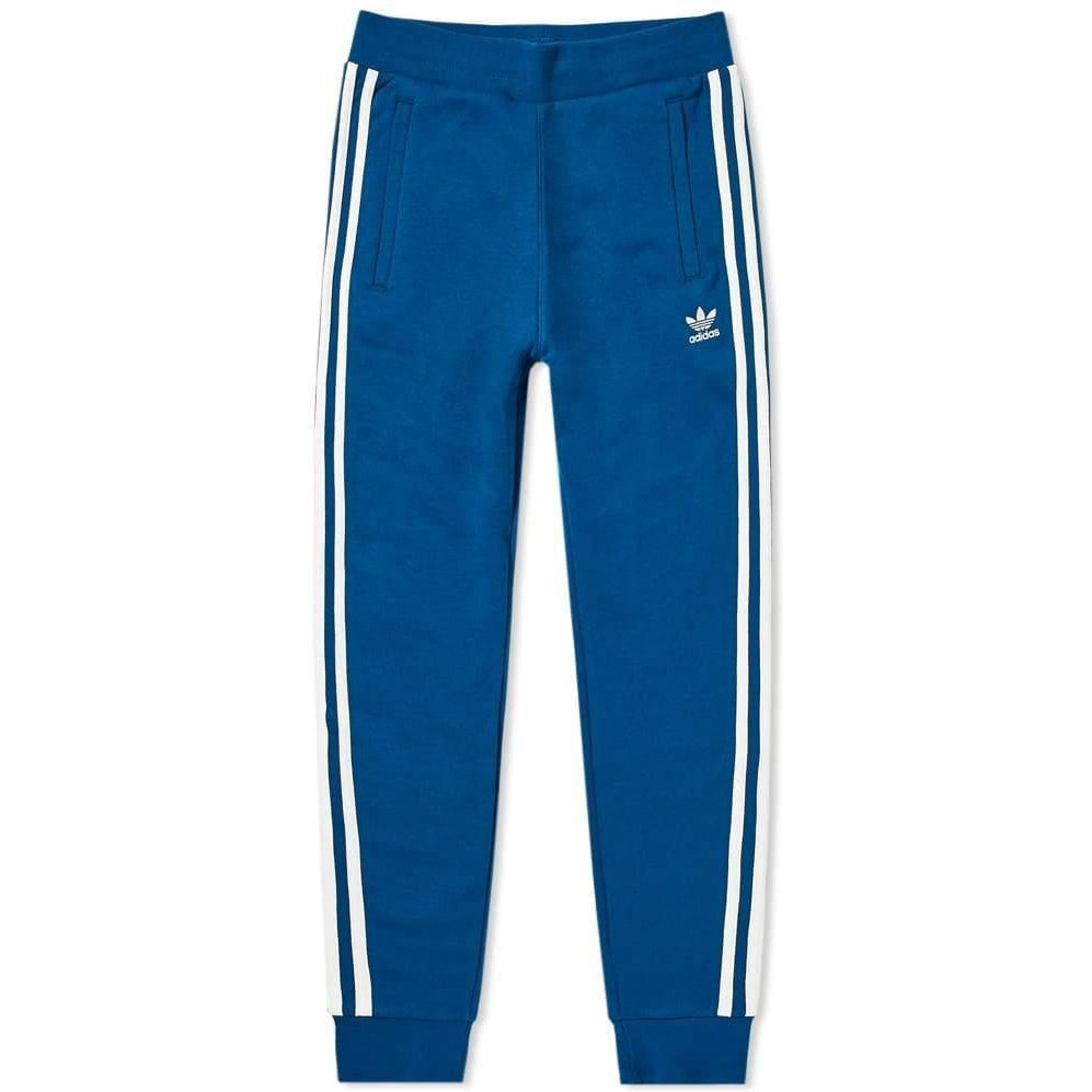 blue and white adidas sweatpants
