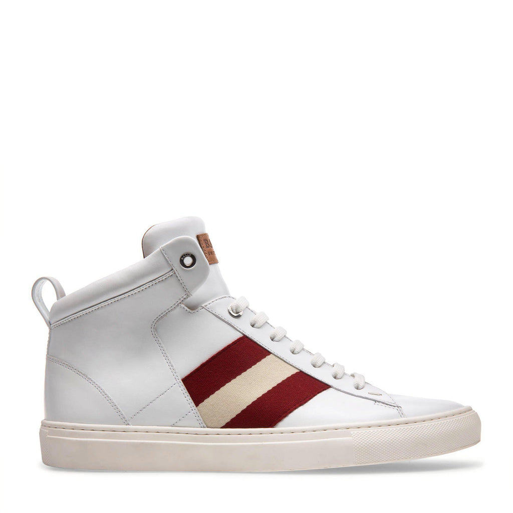 mens white leather high top sneakers