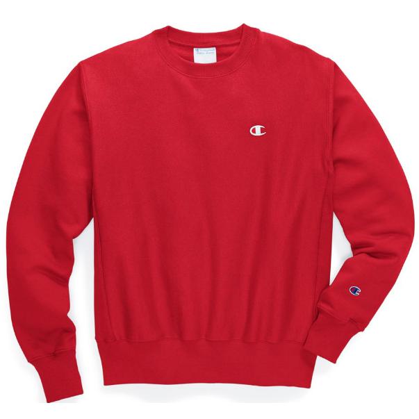champion reverse weave sweatshirt red