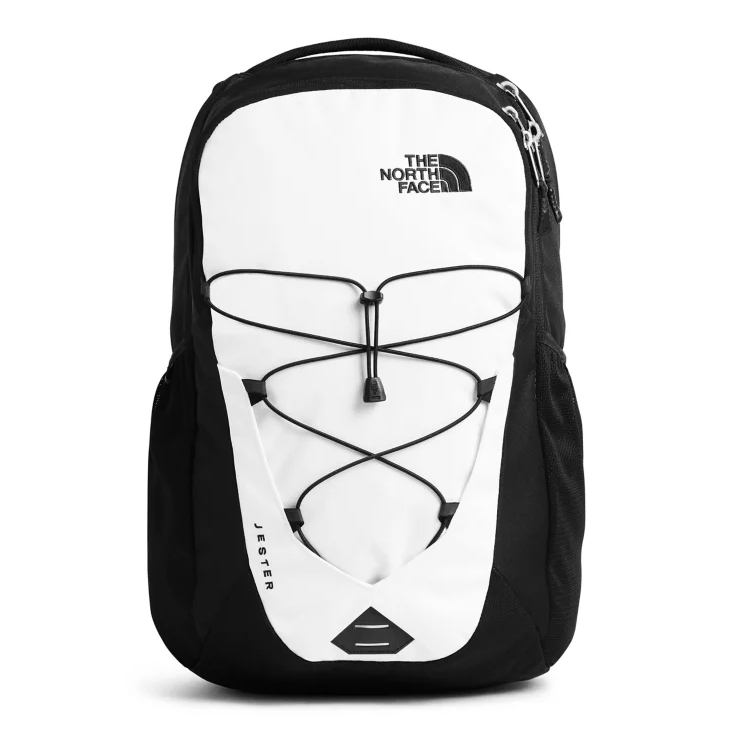 north face backpack black and white