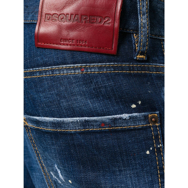 dsquared2 jeans leather patch