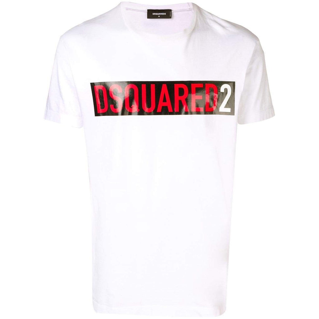 dsquared2 metallic logo t shirt