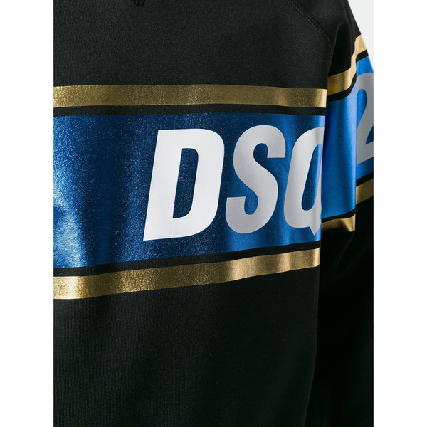 DSQUARED2 Metallic Print Logo Sweatshirt, Black