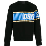 DSQUARED2 Metallic Print Logo Sweatshirt, Black