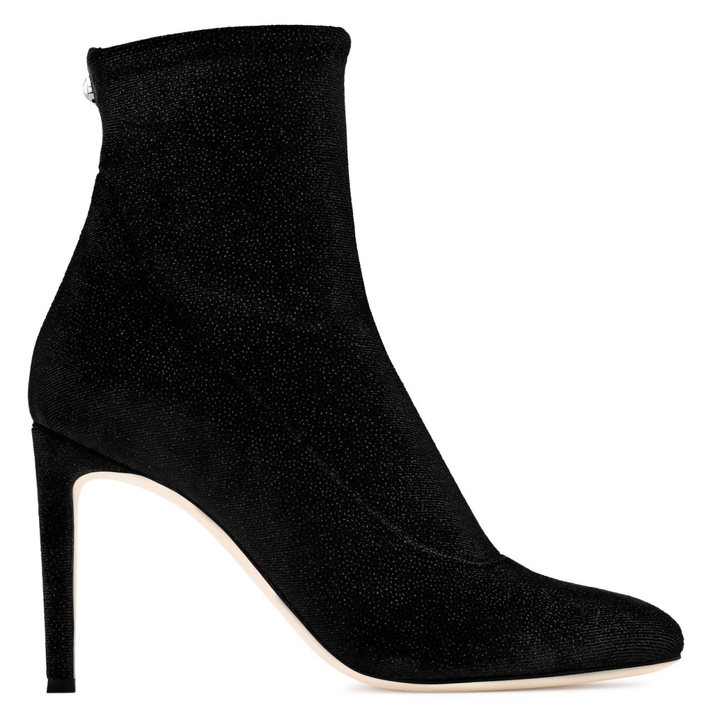 GIUSEPPE ZANOTTI Celeste Glitter Velvet Stretch Bootie, Black – OZNICO