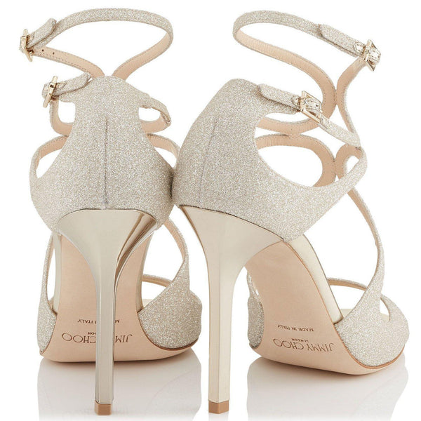 JIMMY CHOO Lang Dusty Glitter Sandal 