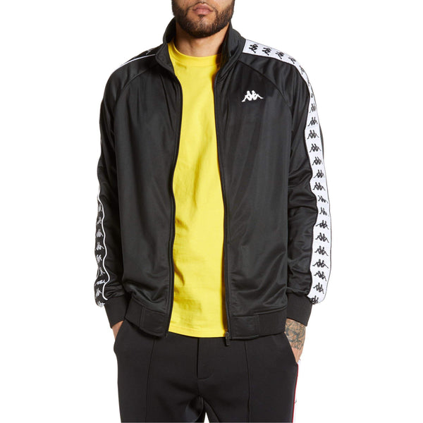 kappa black and white track jacket