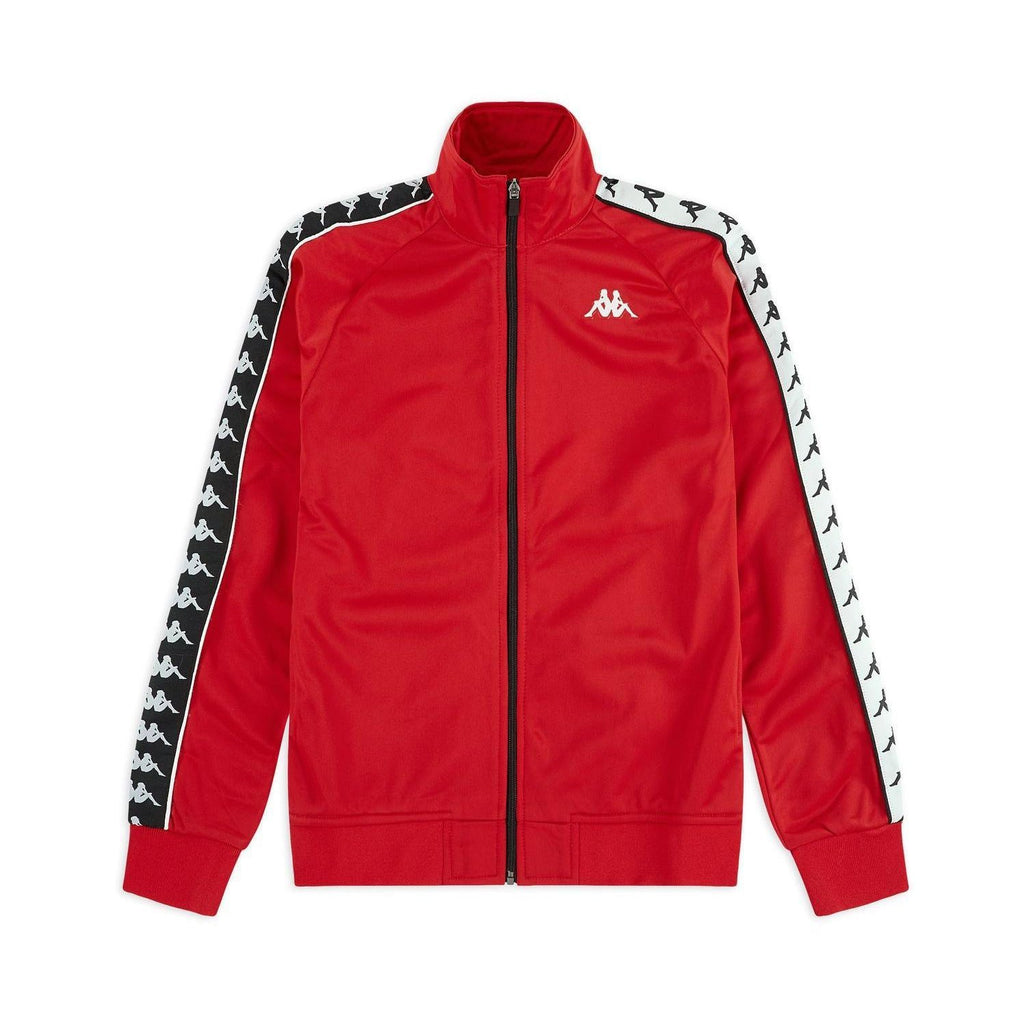 white and red kappa jacket