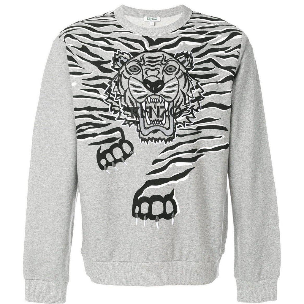 kenzo grey tiger jumper