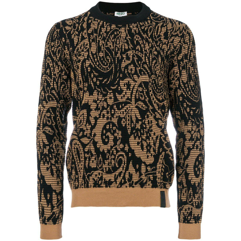 KENZO Paisley Intarsia Jumper, Beige – OZNICO