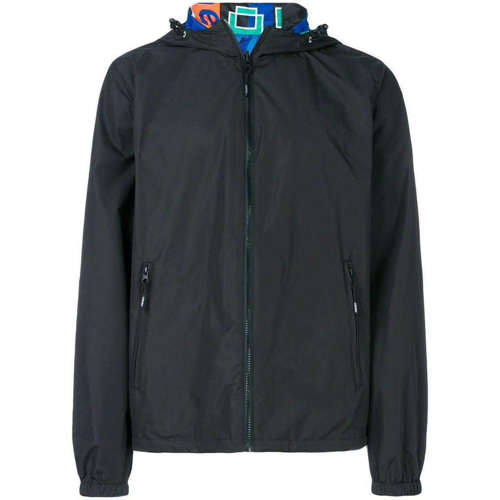 KENZO Reversible Windbreaker With Hood, Black