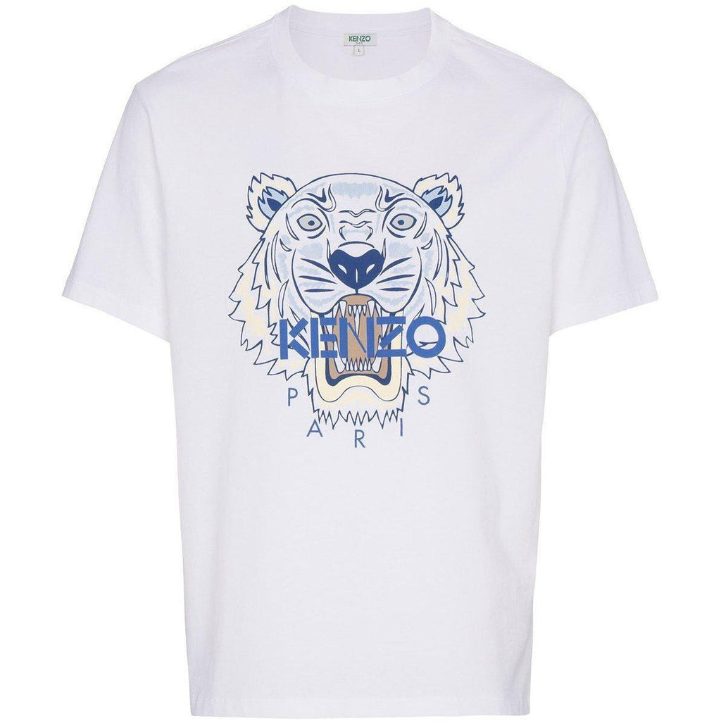 white and blue kenzo t shirt