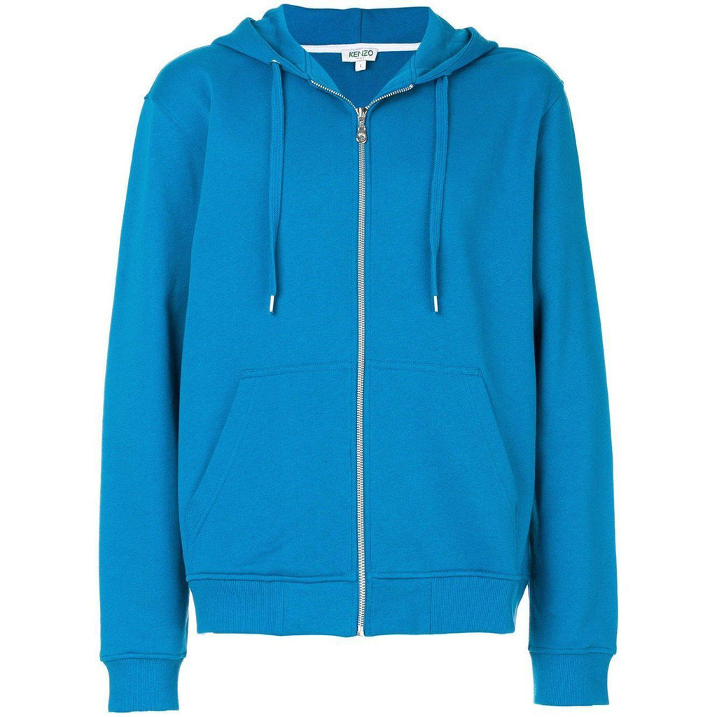 blue zipped hoodie