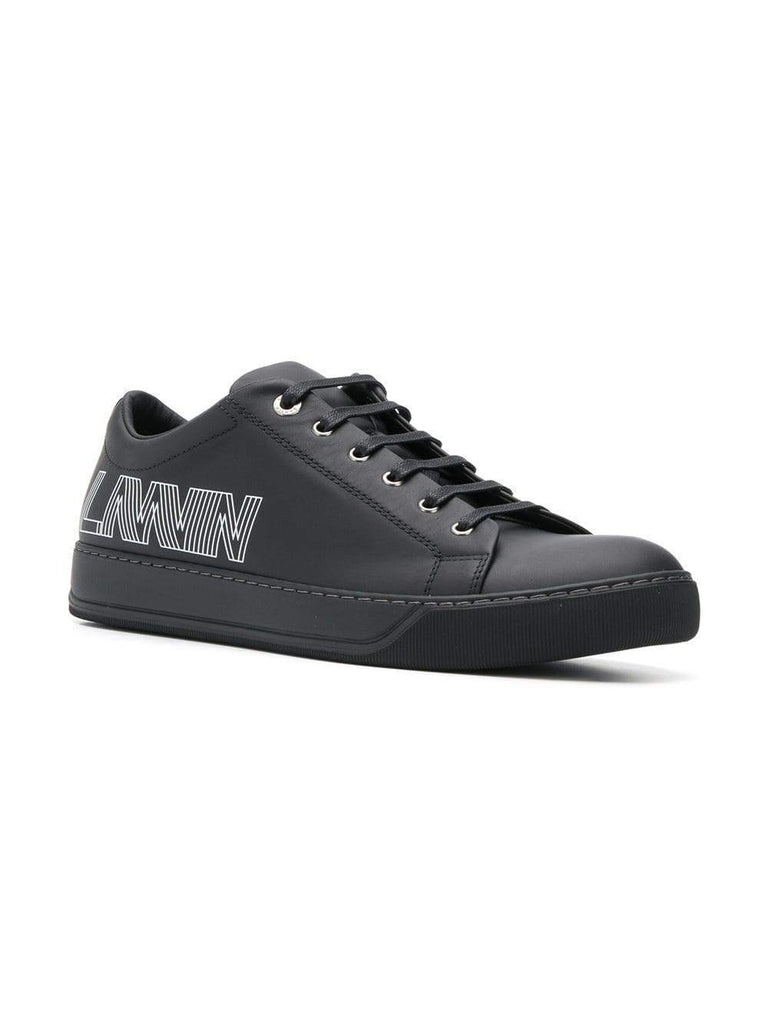LANVIN Low-Top Logo Sneakers, Black – OZNICO