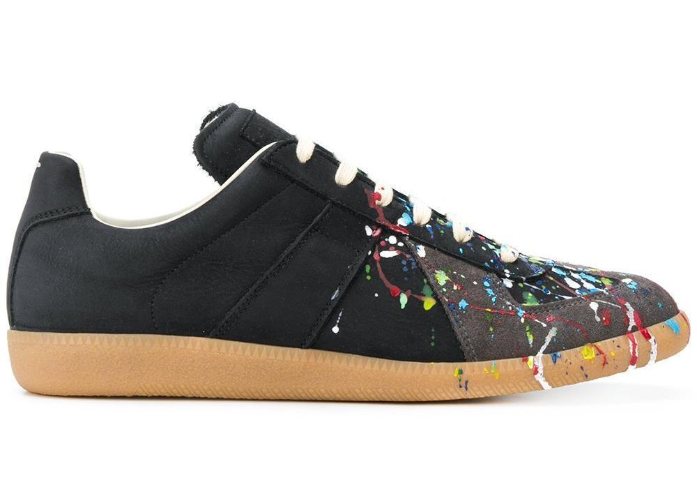 MAISON MARGIELA Replica Low, Black Paint Splatter | vlr.eng.br