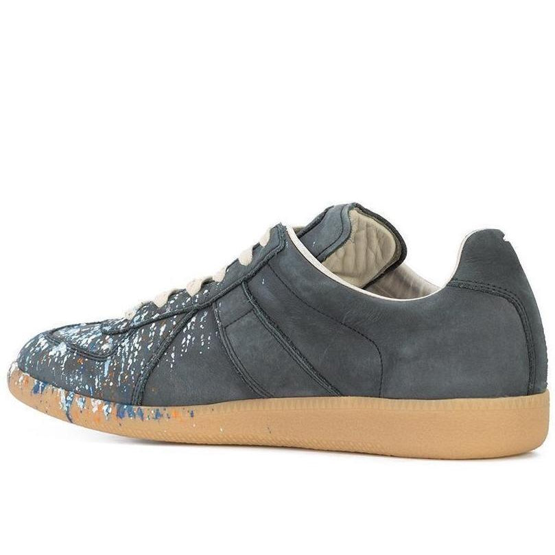 MAISON MARGIELA Replica Low Trainer, Grey Paint Splatter – OZNICO