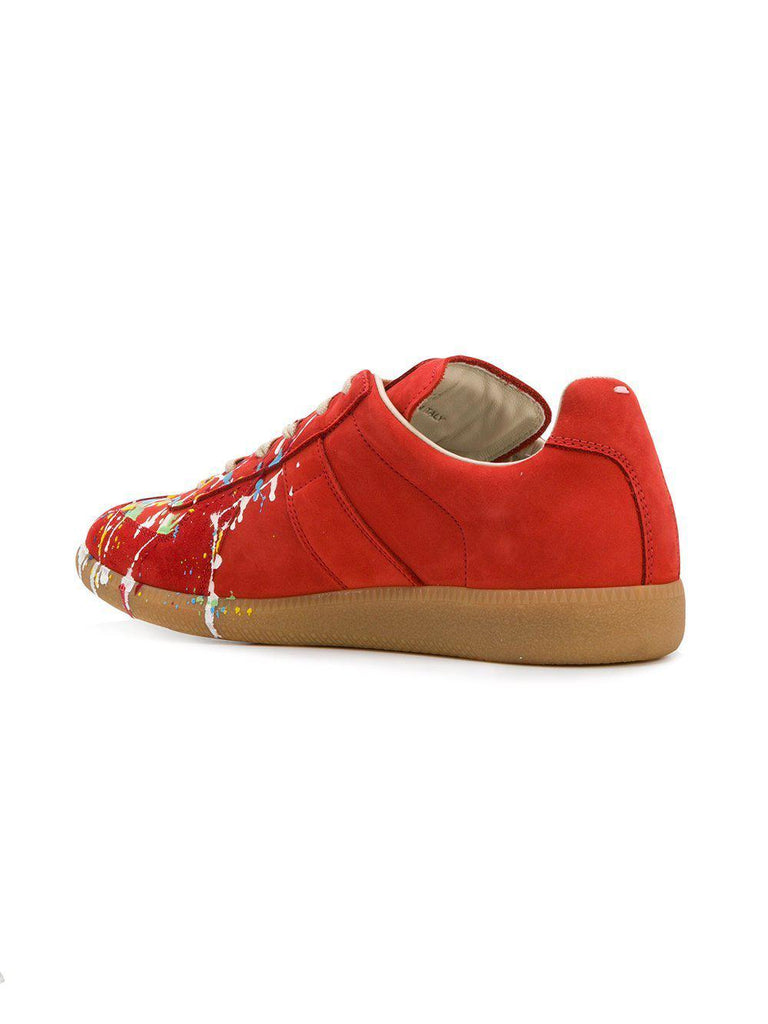 MAISON MARGIELA Replica Low Trainer, Red Paint Splatter – OZNICO