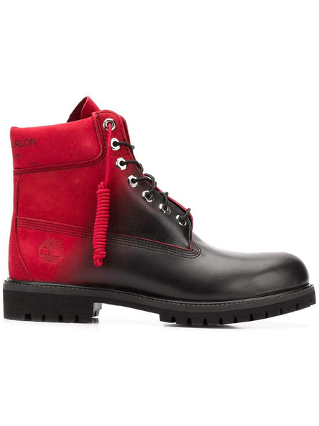 red and black timbs