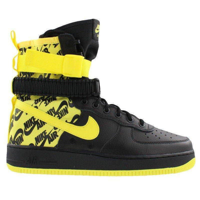 black and yellow air force 1s