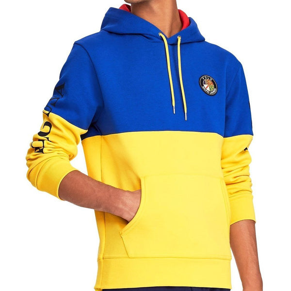 blue and yellow ralph lauren hoodie