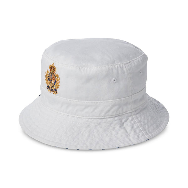 polo bucket hat white