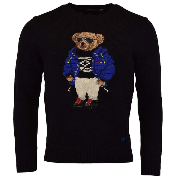 POLO RALPH LAUREN Wool Blend Bear Sweater, Black – OZNICO